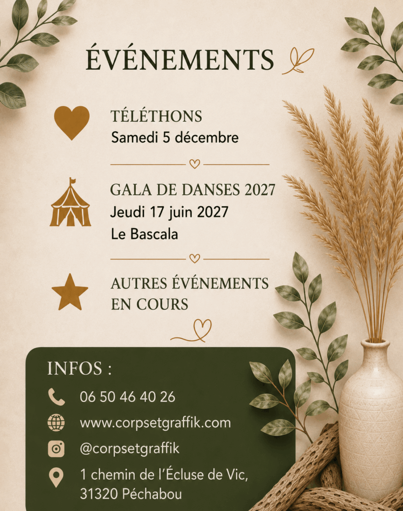 Événements école de danse Corps & Graffik